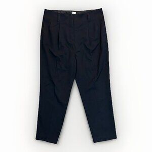 Giuliva Heritage Women's Ankle Trousers Pants Size 16 Black Pleated x H&M NWT
